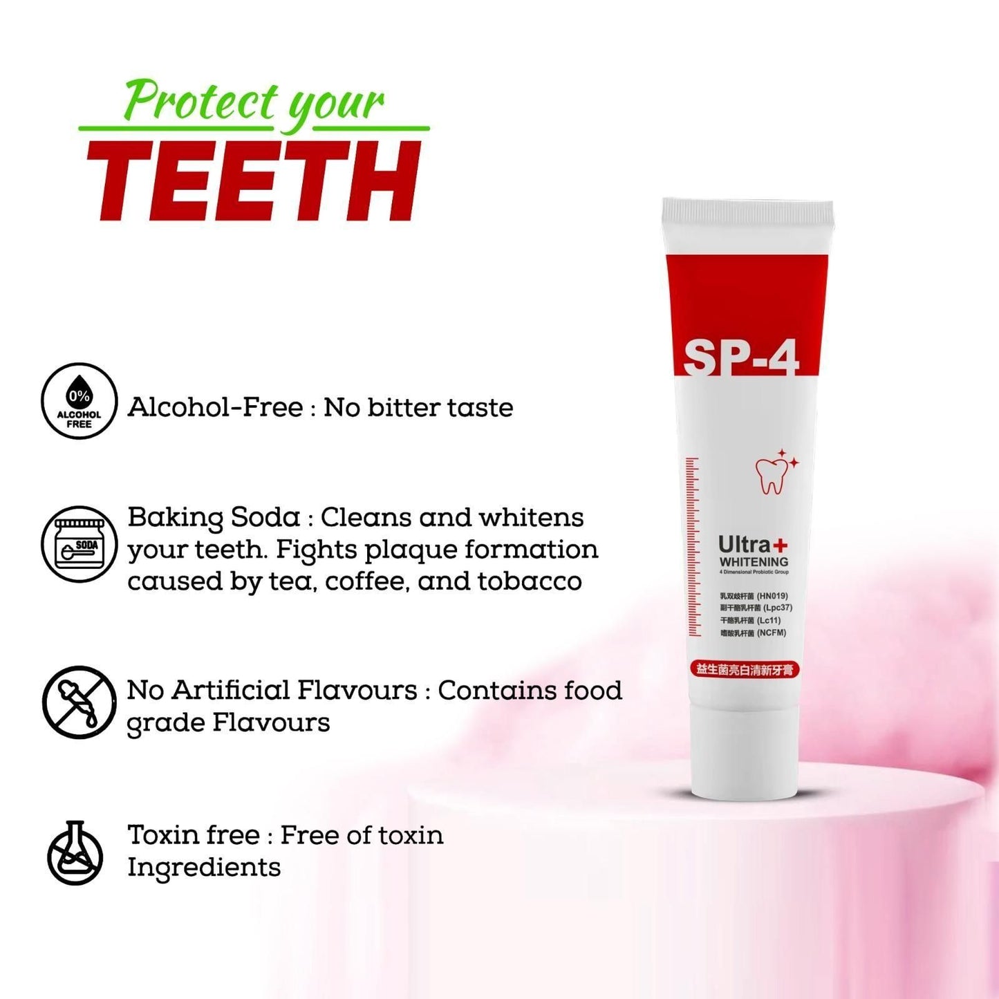 SP-4 Brightening & Stain Removing Toothpaste (PACK OF 2)