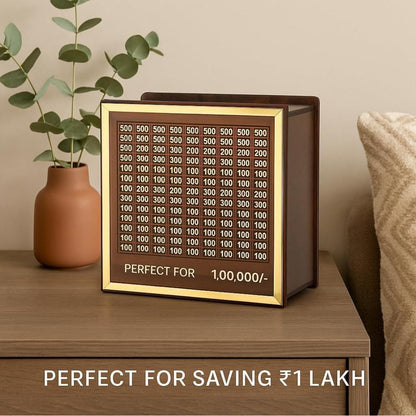 Wooden Money Saving Box | One Lakh Saving Box